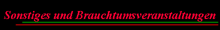 Brauchtumsveranstaltungen